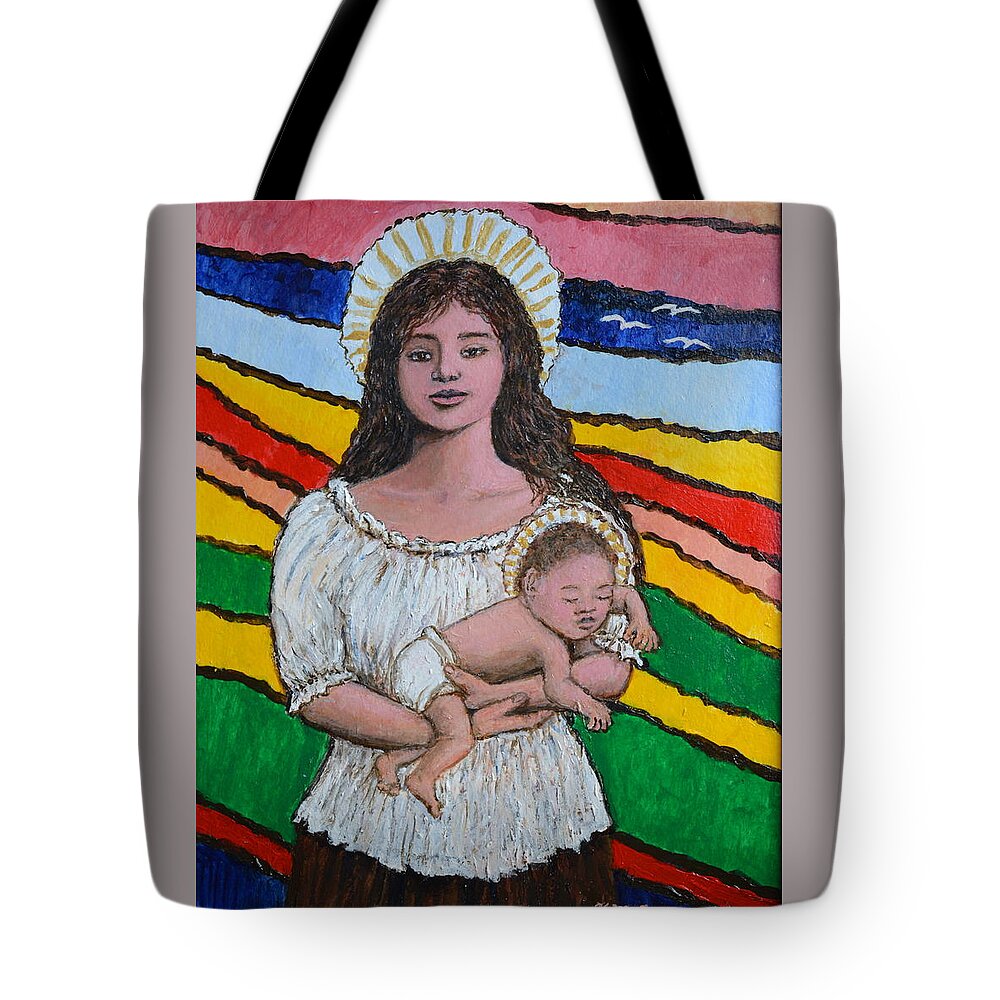 Madonna Tote Bag featuring the painting Madonna of the Promised Land by Kathleen McDermott