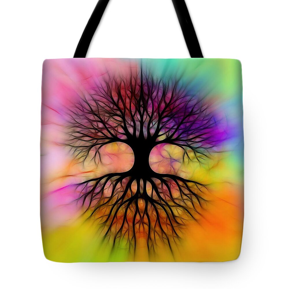 Glow Tote Bag featuring the digital art Magic Glow by Lilia S