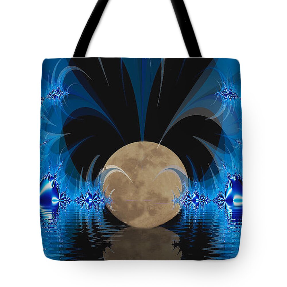 Abstract Tote Bag featuring the digital art Magic Moon by Geraldine DeBoer