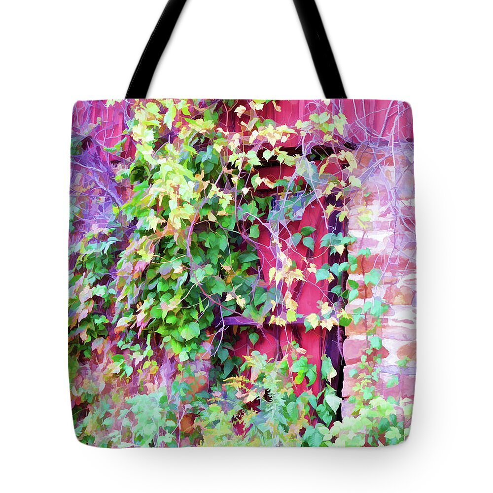 Magick Of Autumn Tote Bag featuring the painting Magick of Autumn 4 by Jeelan Clark