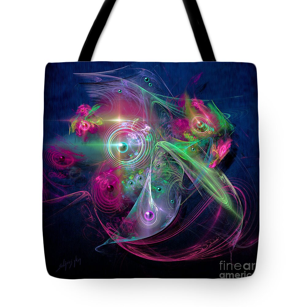 Abstract Tote Bag featuring the painting Magnetic fields by Alexa Szlavics