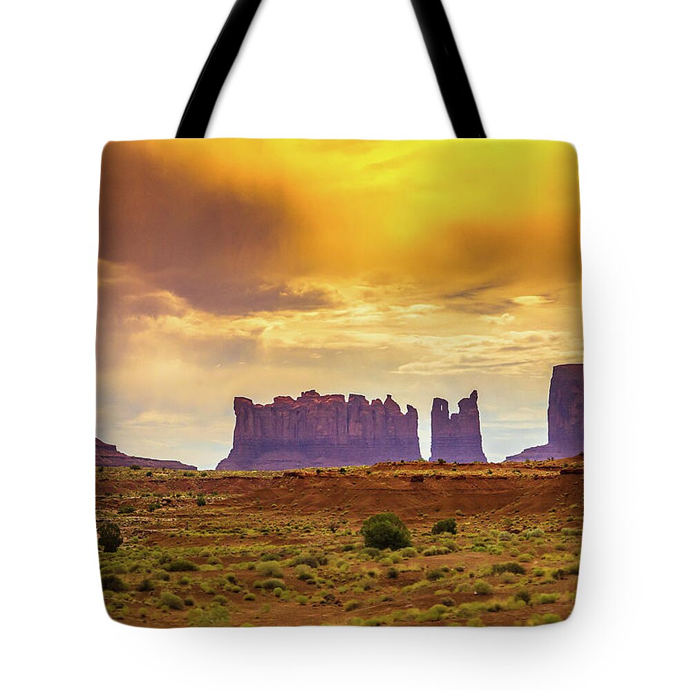 Monument Valley Tote Bag featuring the photograph Magnificent Monuments by Lisa Lemmons-Powers