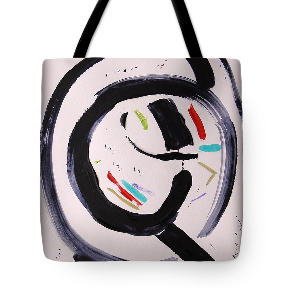 Abstract Tote Bag featuring the painting Magnifying by Mary Carol Williams