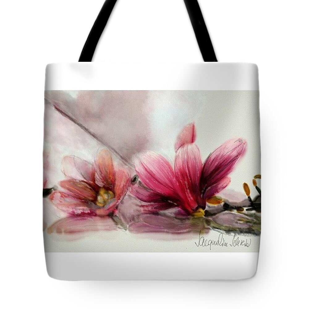 Beautiful Tote Bag featuring the photograph Magnolien .... by Jacqueline Schreiber