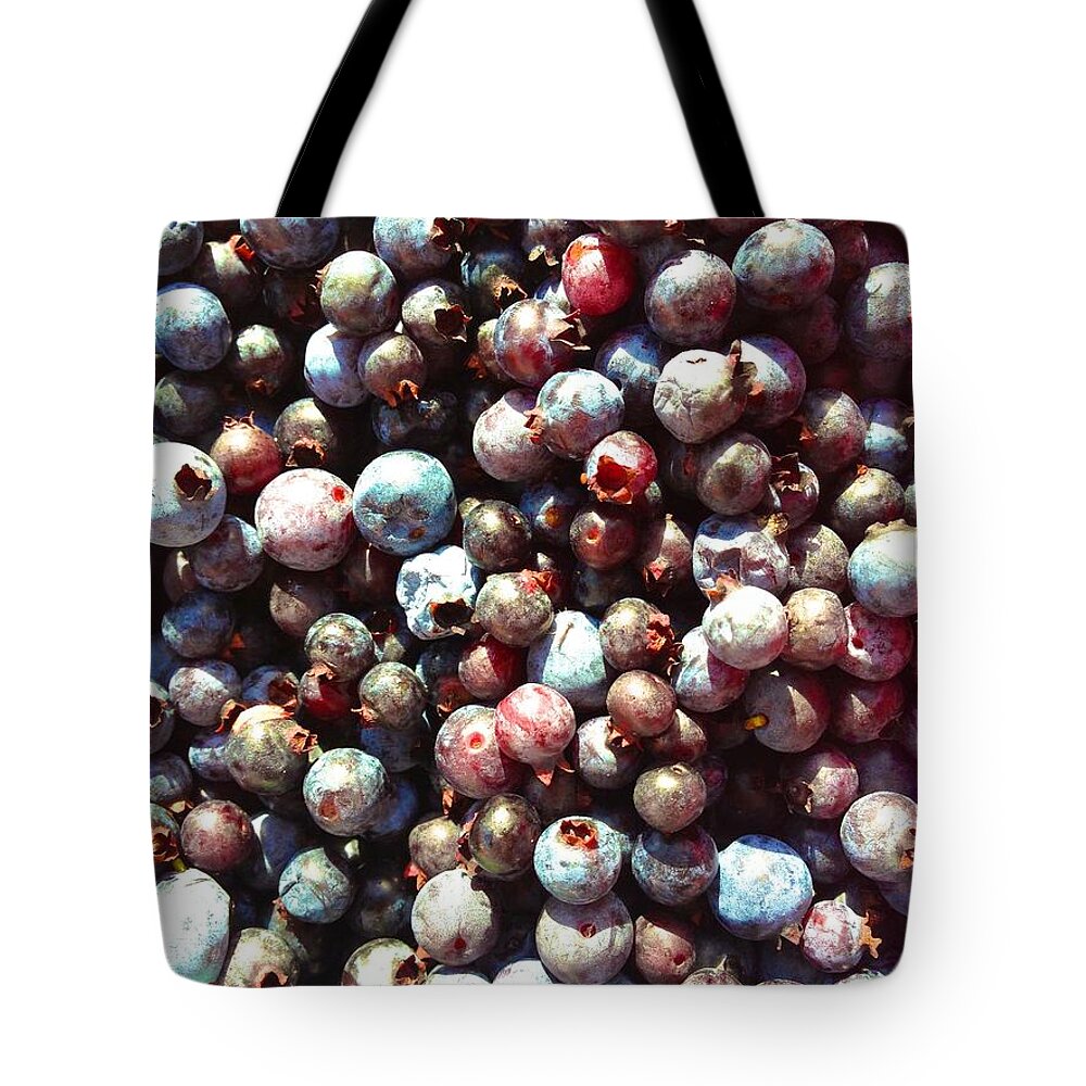  Tote Bag featuring the photograph Maine Blueberries by Polly Castor