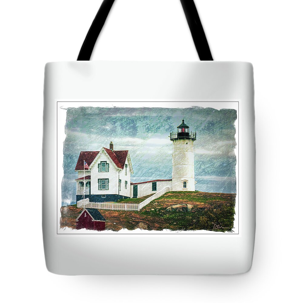 Lighthouse Tote Bag featuring the photograph Maine Lighthouse by Peggy Dietz