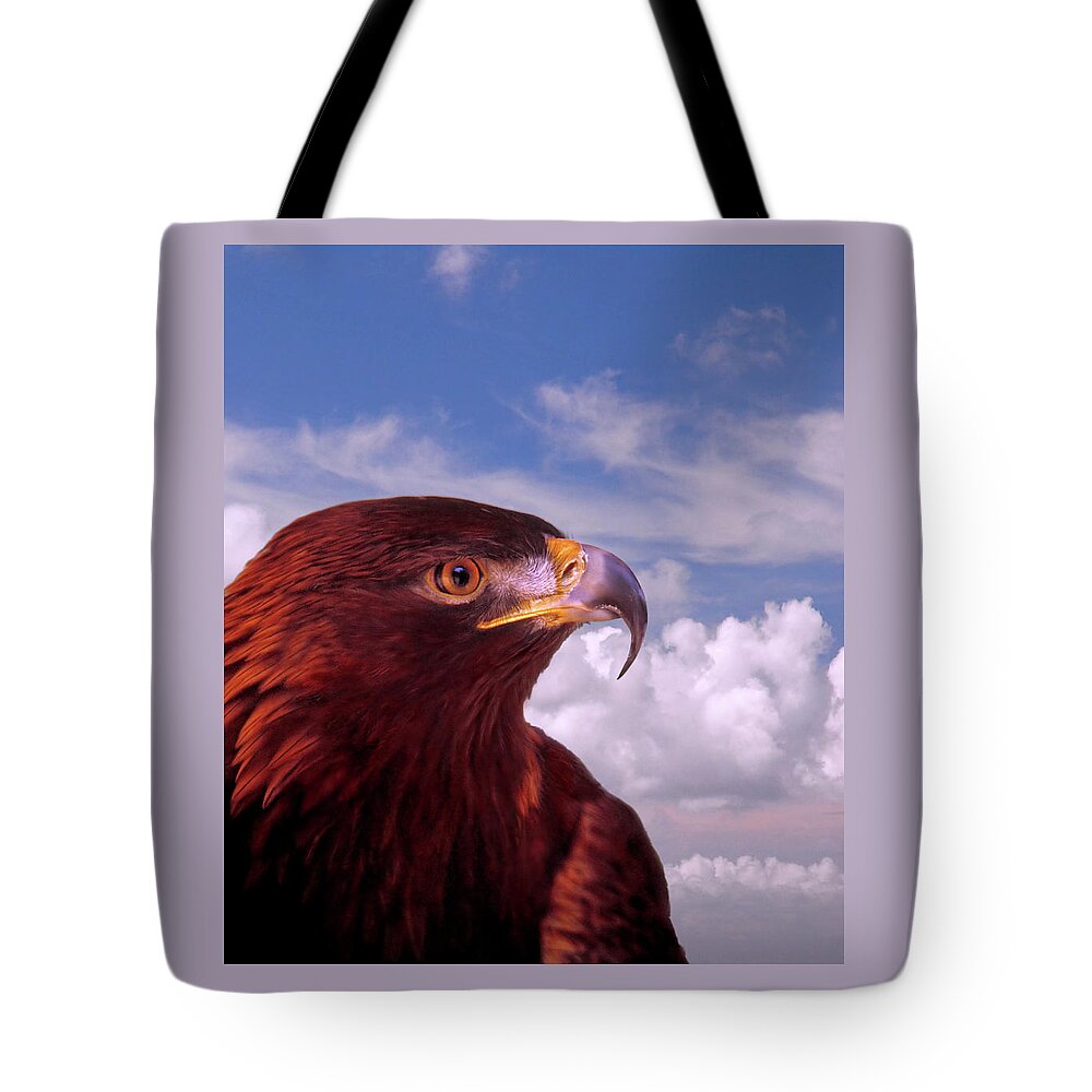 Golden Eagle Tote Bag featuring the photograph Majestic Golden Eagle by Marie Hicks