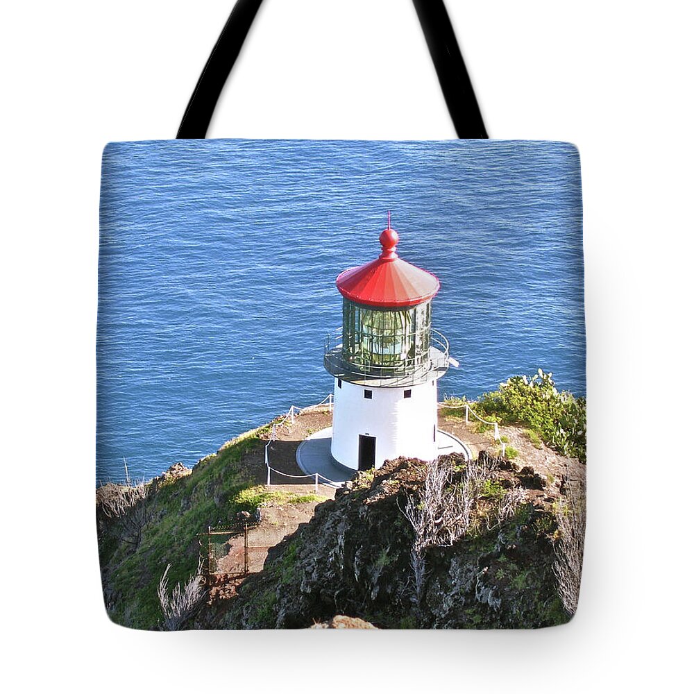 Landscape Tote Bag featuring the photograph Makapuu Lighthouse 1065 by Michael Peychich