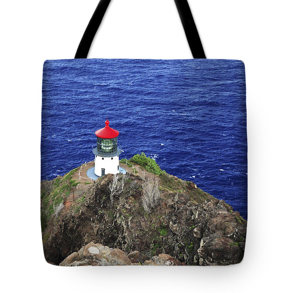 Activity Tote Bag featuring the photograph Makapuu Lighthouse II by Brandon Tabiolo - Printscapes