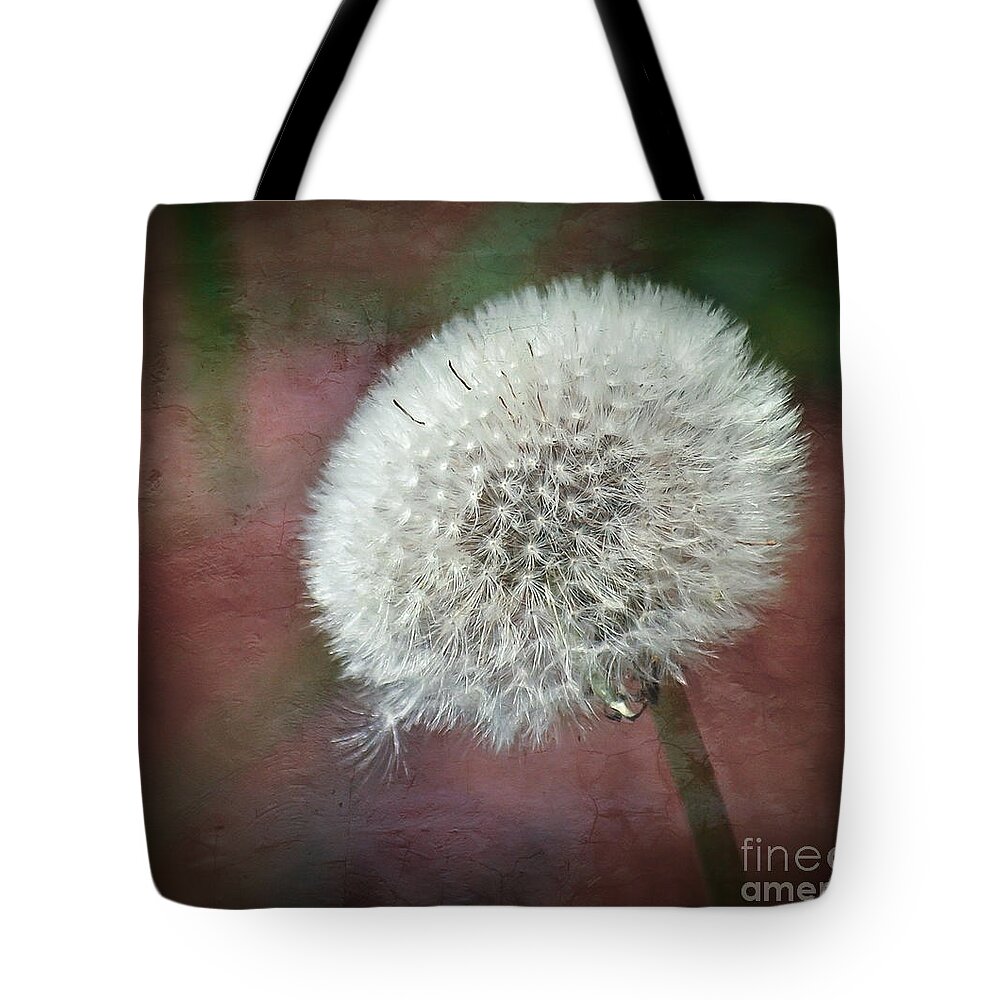 Dandelion Tote Bag featuring the photograph Make A Wish by Kerri Farley