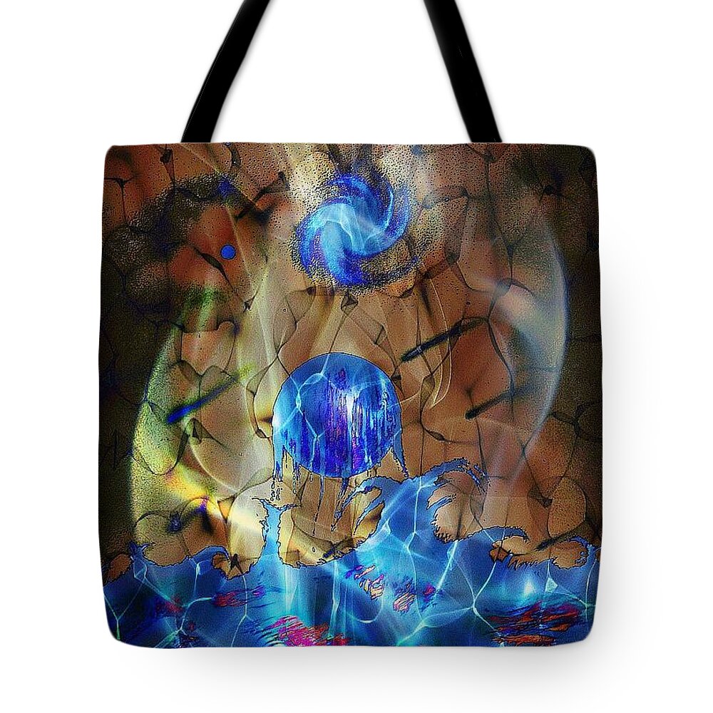 Planets Tote Bag featuring the digital art Make your own Story by David Neace