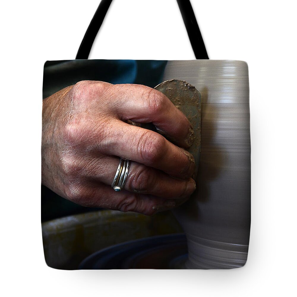 Ceramics Tote Bag featuring the photograph Mak_ell 9032 by Char Szabo-Perricelli