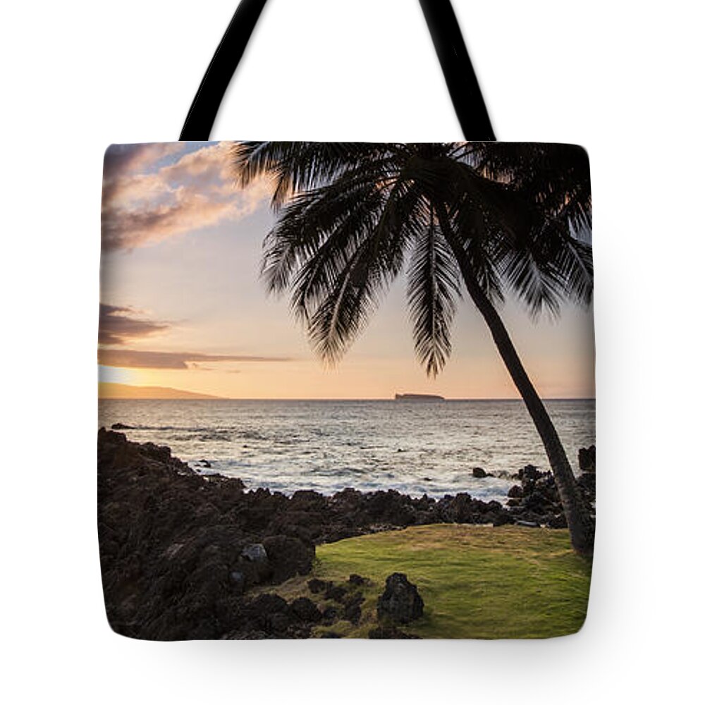 Makena Sunset Maui Hawaii Tote Bag featuring the photograph Makena Sunset Maui Hawaii by Dustin K Ryan