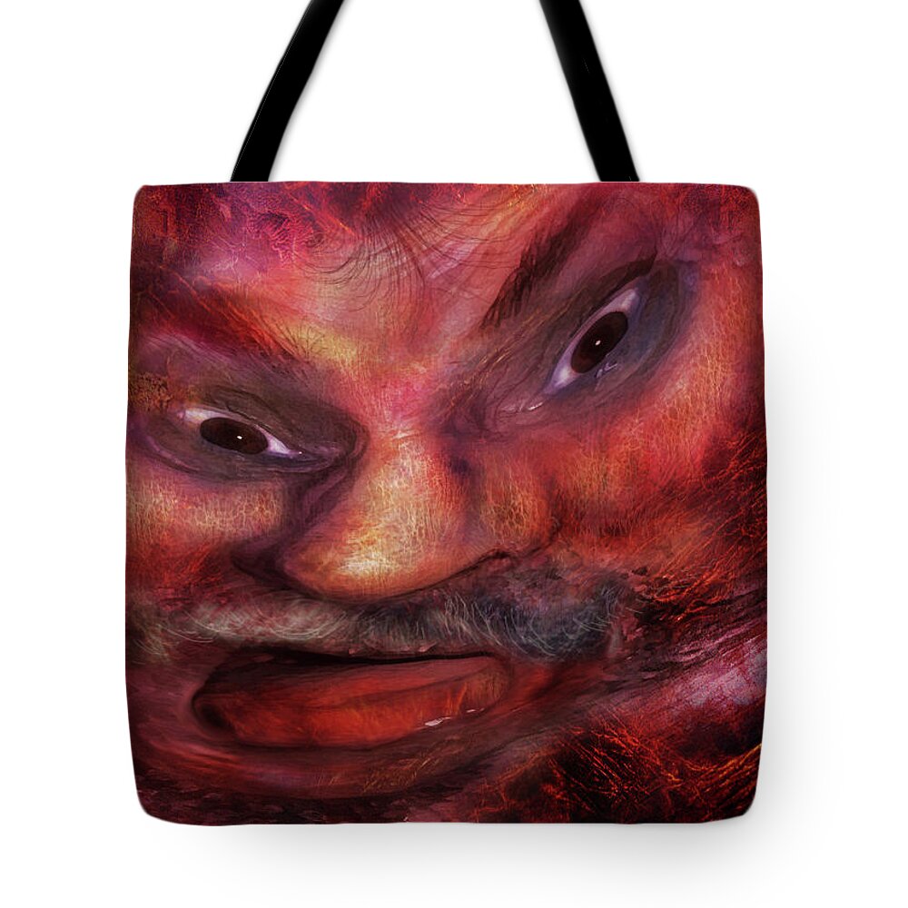 Digital Tote Bag featuring the digital art Making Faces by Otto Rapp