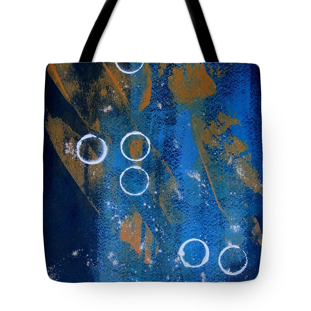 Abstract Tote Bag featuring the painting Making Tracks Two by Louise Adams