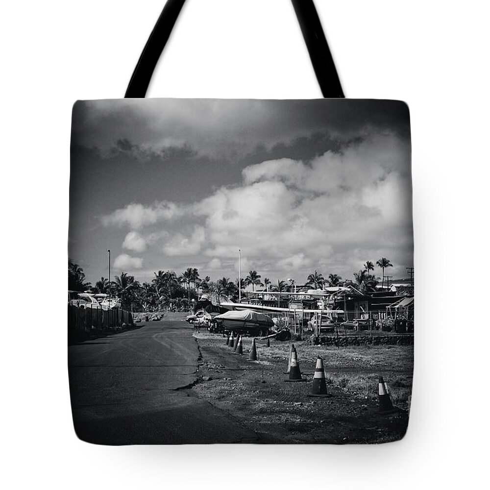 Lahaina Tote Bag featuring the photograph Mala Wharf Ala Moana Street Lahaina Maui Hawaii by Sharon Mau