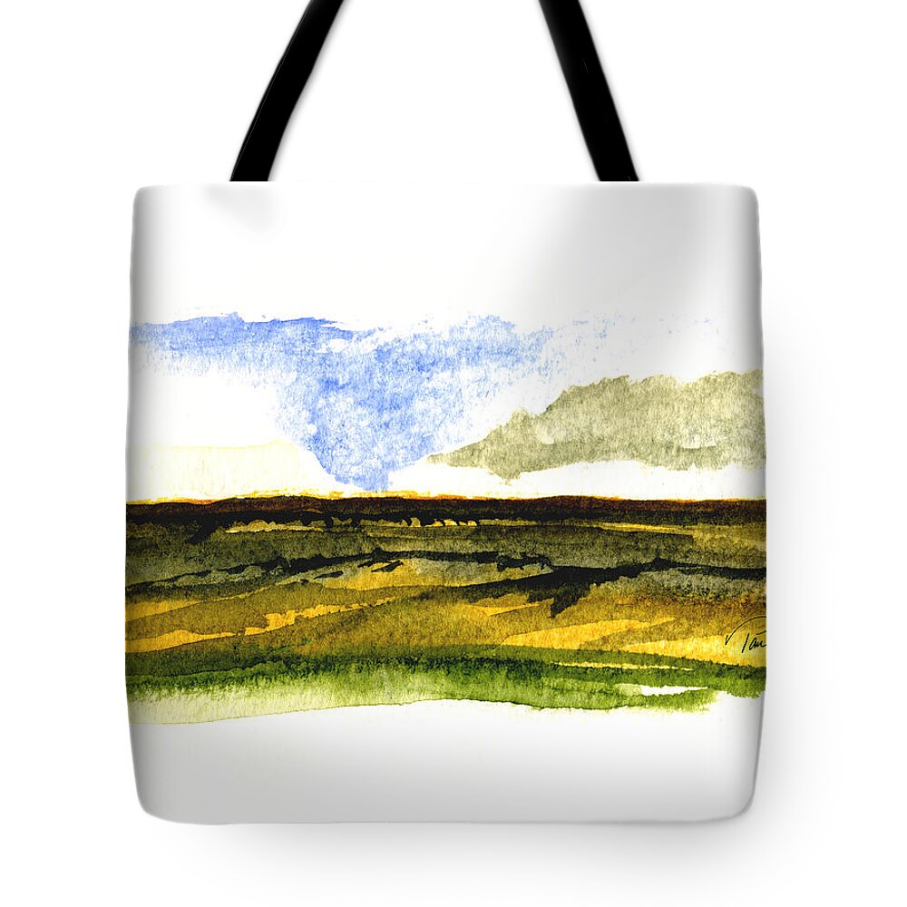 Malaga Tote Bag featuring the painting Malaga Washington Ridge by Paul Gaj