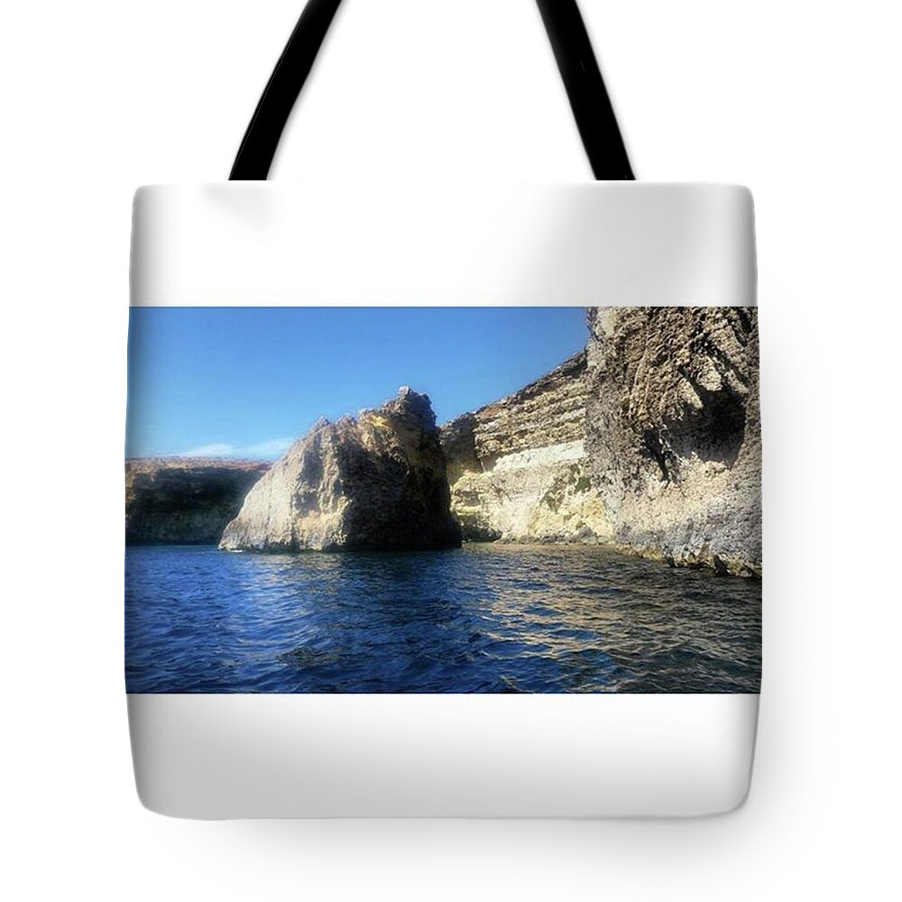 Rocky Tote Bag featuring the photograph Cliffs Malta by Mat Johnson