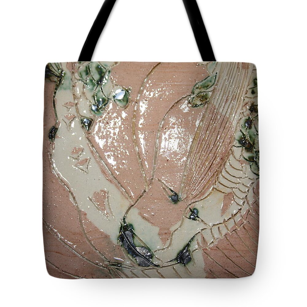 Jesus Tote Bag featuring the ceramic art Mama cares - tile by Gloria Ssali