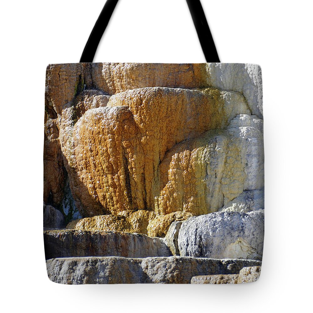 Geyser Tote Bag featuring the photograph Mammoth Springs, Upper Terrace 32 by JustJeffAz Photography