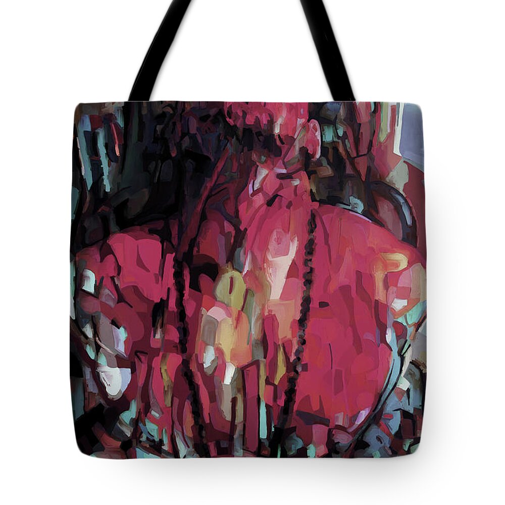 Figurative Tote Bag featuring the painting Man Portrait 01 by Gull G