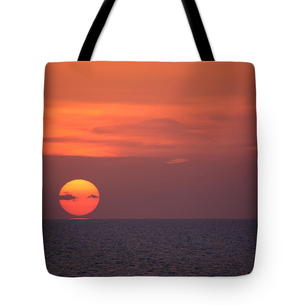 Sunset Tote Bag featuring the photograph Manasota Key Sunset by John Black
