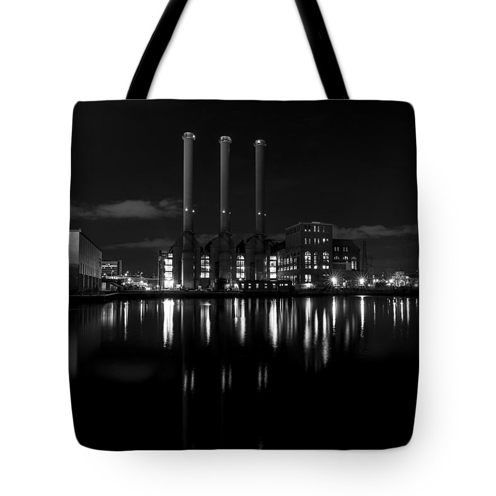 Andrew Pacheco Tote Bag featuring the photograph Manchester Street Power Station by Andrew Pacheco