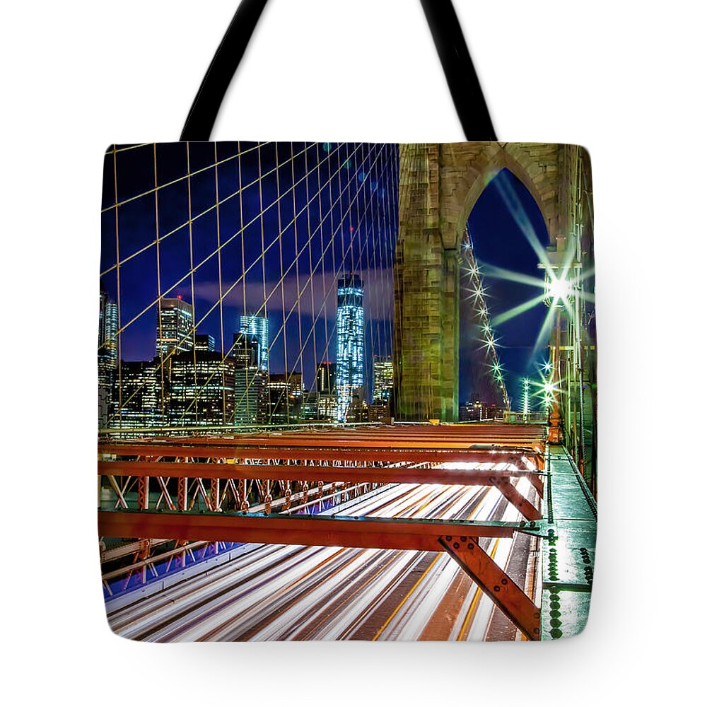 New York City Tote Bag featuring the photograph Manhattan Gateway by Az Jackson