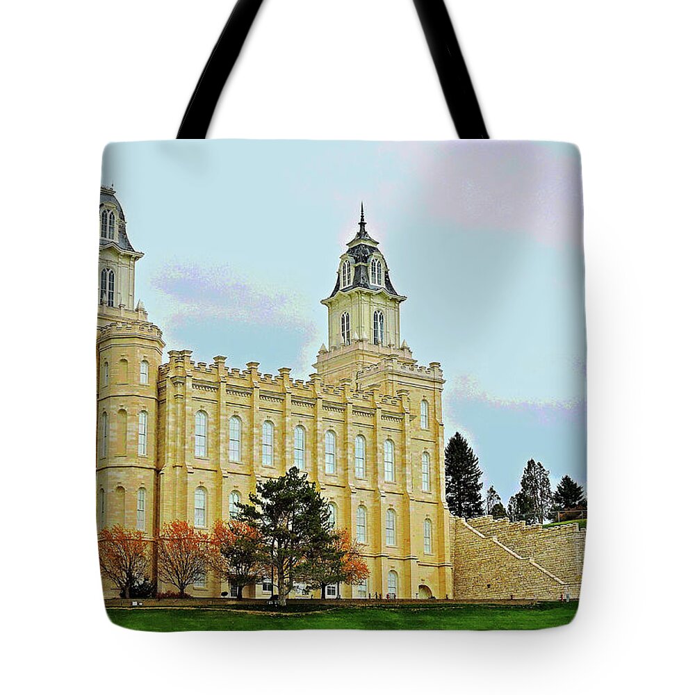 Temple Tote Bag featuring the photograph Manti Temple by Patricia Haynes