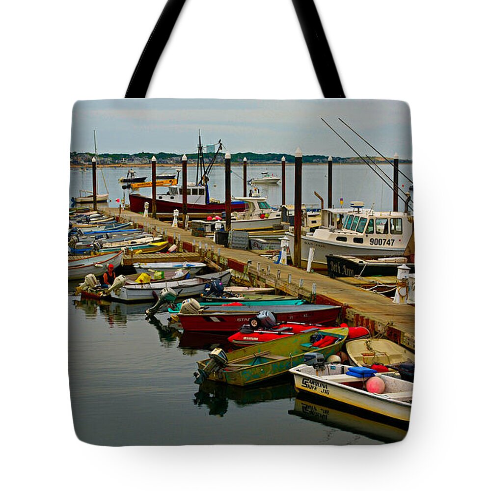 Cape Cod Tote Bag featuring the photograph Many Boats by Alison Belsan Horton