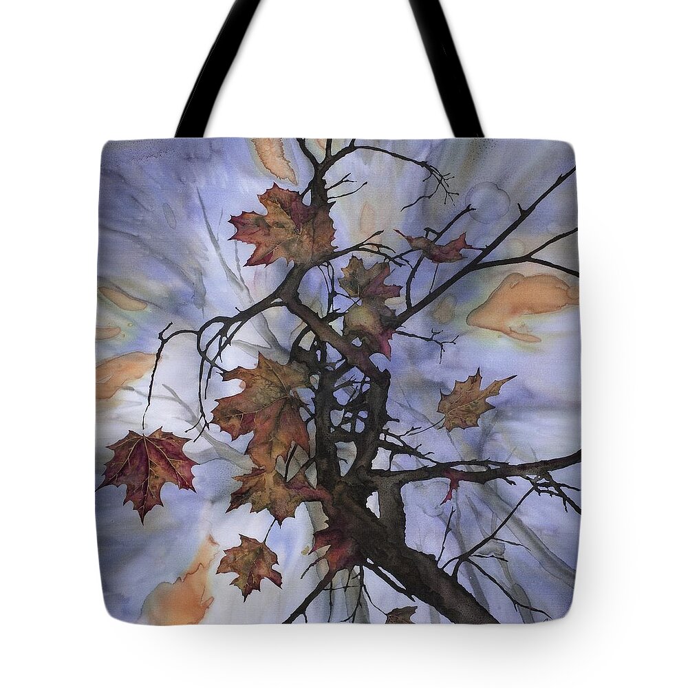 Maple Tote Bag featuring the tapestry - textile Maple Autumn Splash by Carolyn Doe