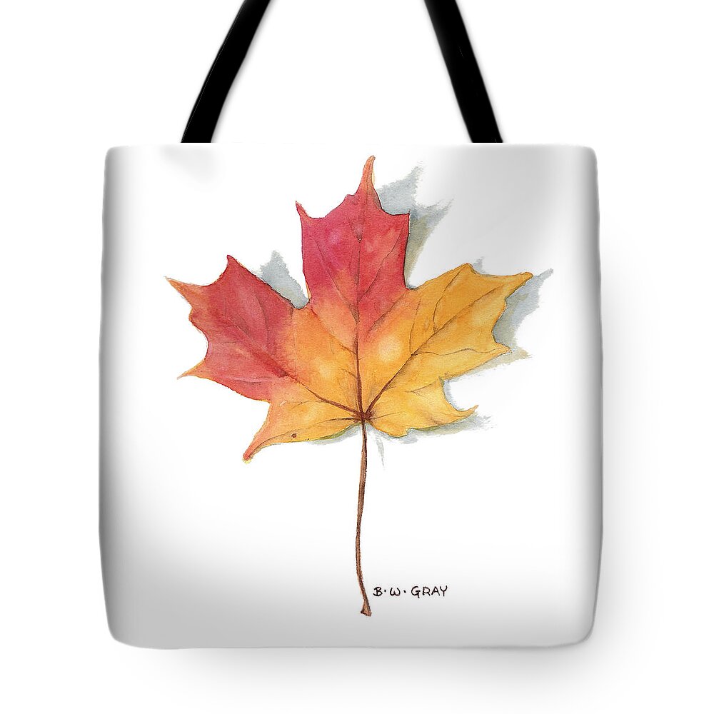 Maple Leaf Tote Bag featuring the painting Maple Leaf by Betsy Gray