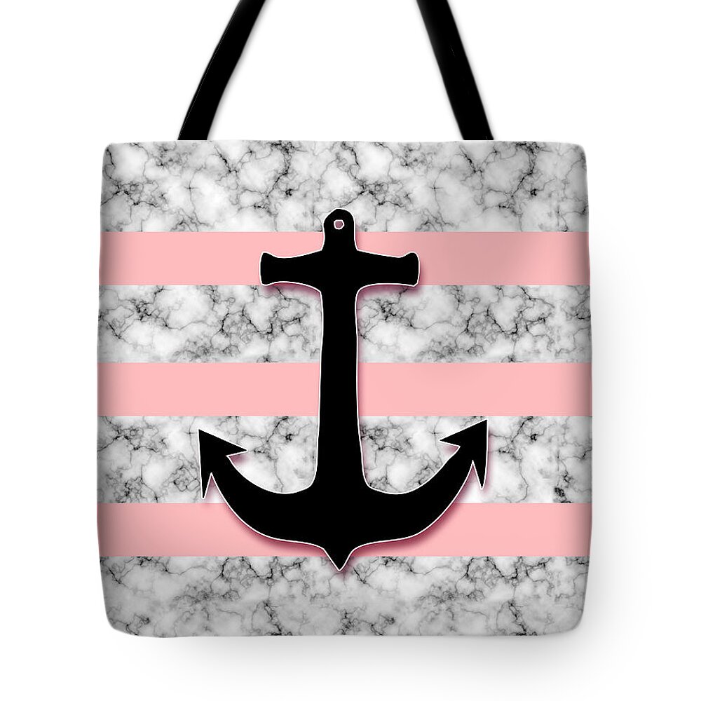 Marble Tote Bag featuring the digital art Marble Anchor by Pati Photography
