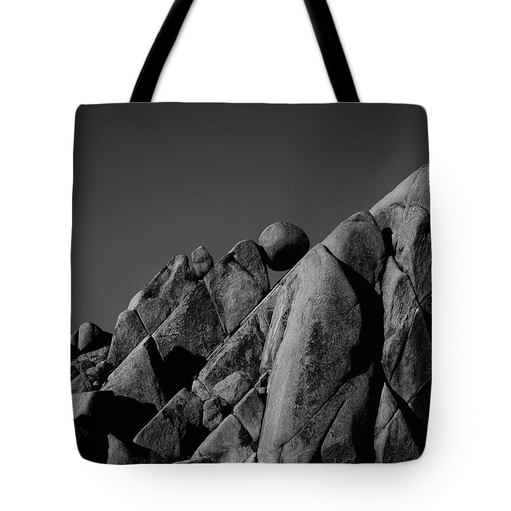 Landscape Tote Bag featuring the photograph Marble Rock Formation B and W Version by Paul Breitkreuz