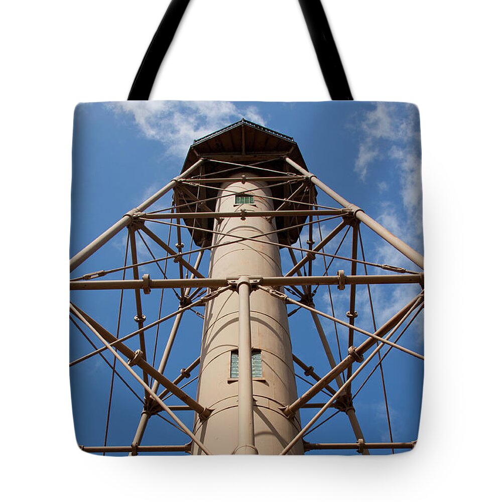 Marblehead Light Tote Bag featuring the photograph Marblehead Light by Jayne Carney