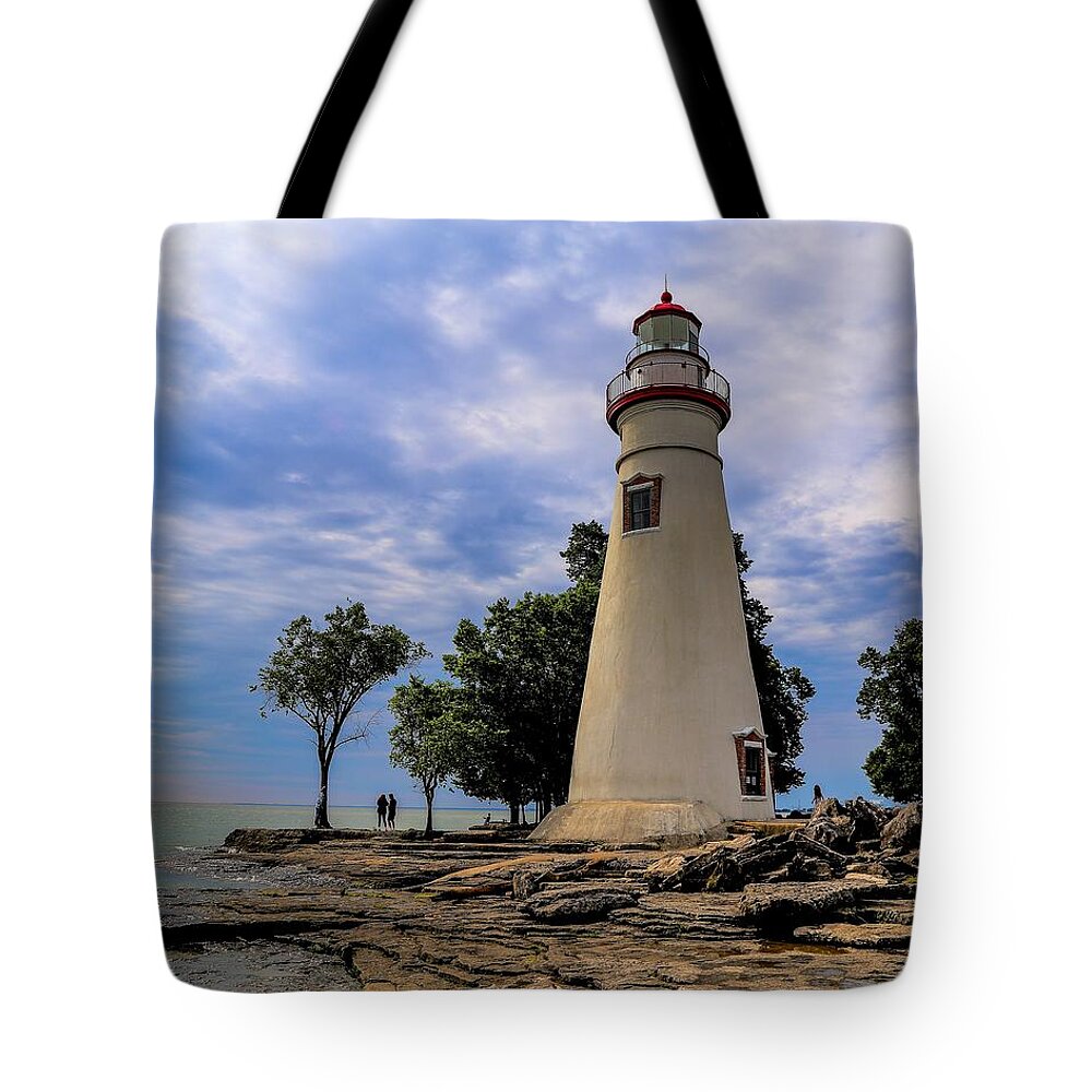 Lake Tote Bag featuring the photograph Marblehead Lighthouse by Kevin Craft