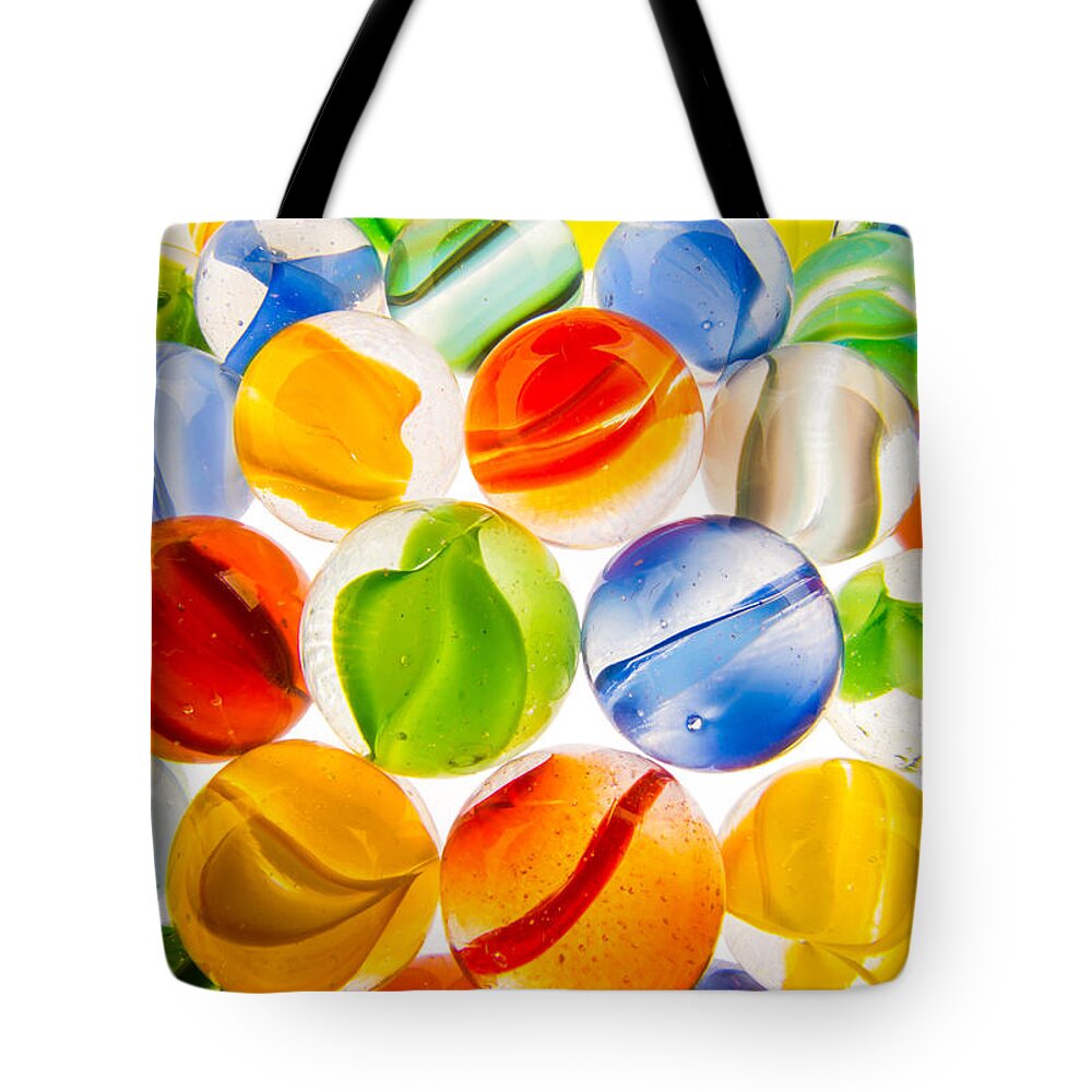 Marbles Tote Bag featuring the photograph Marbles 3 by Jim Hughes