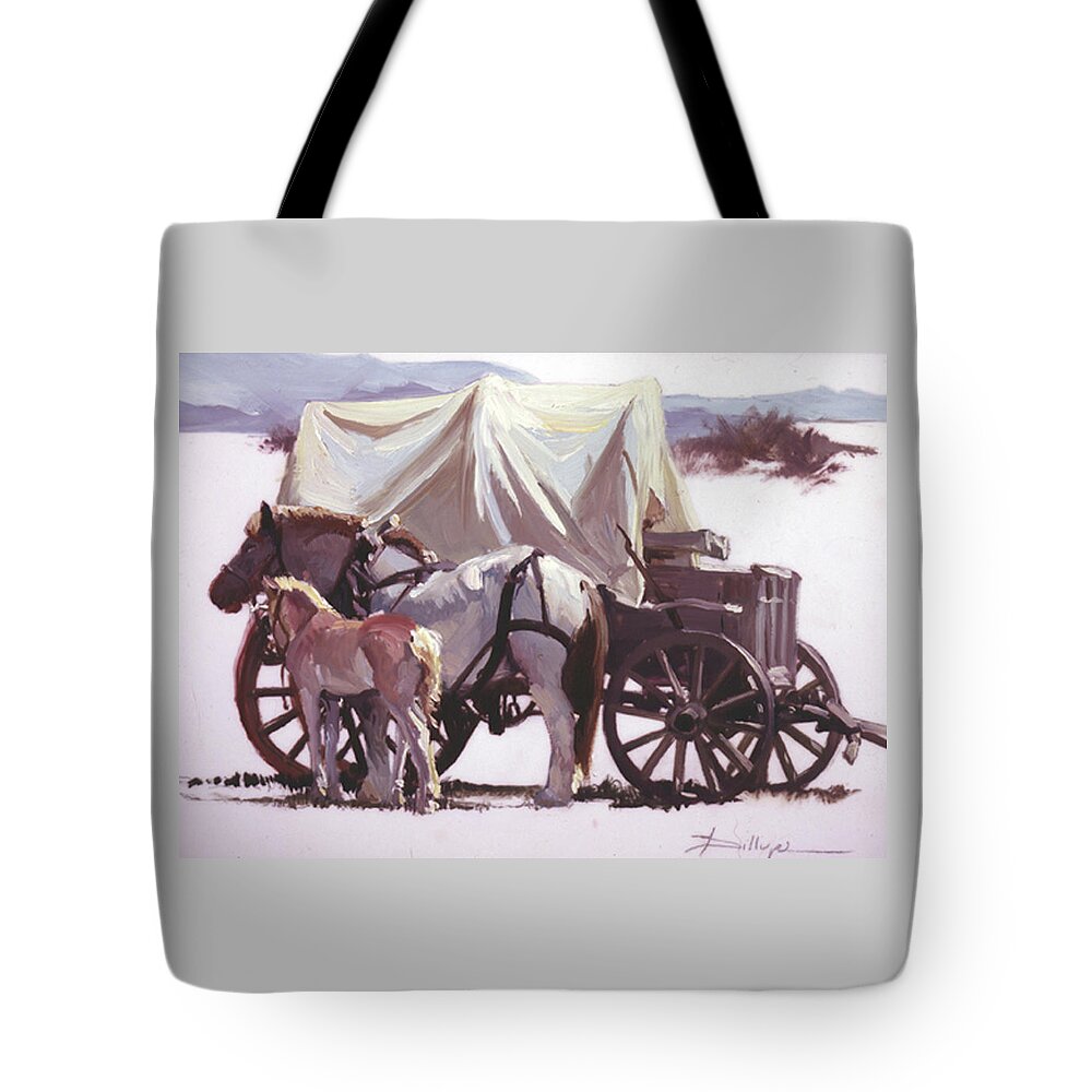 Horses Tote Bag featuring the painting Mare's Pride by Elizabeth - Betty Jean Billups