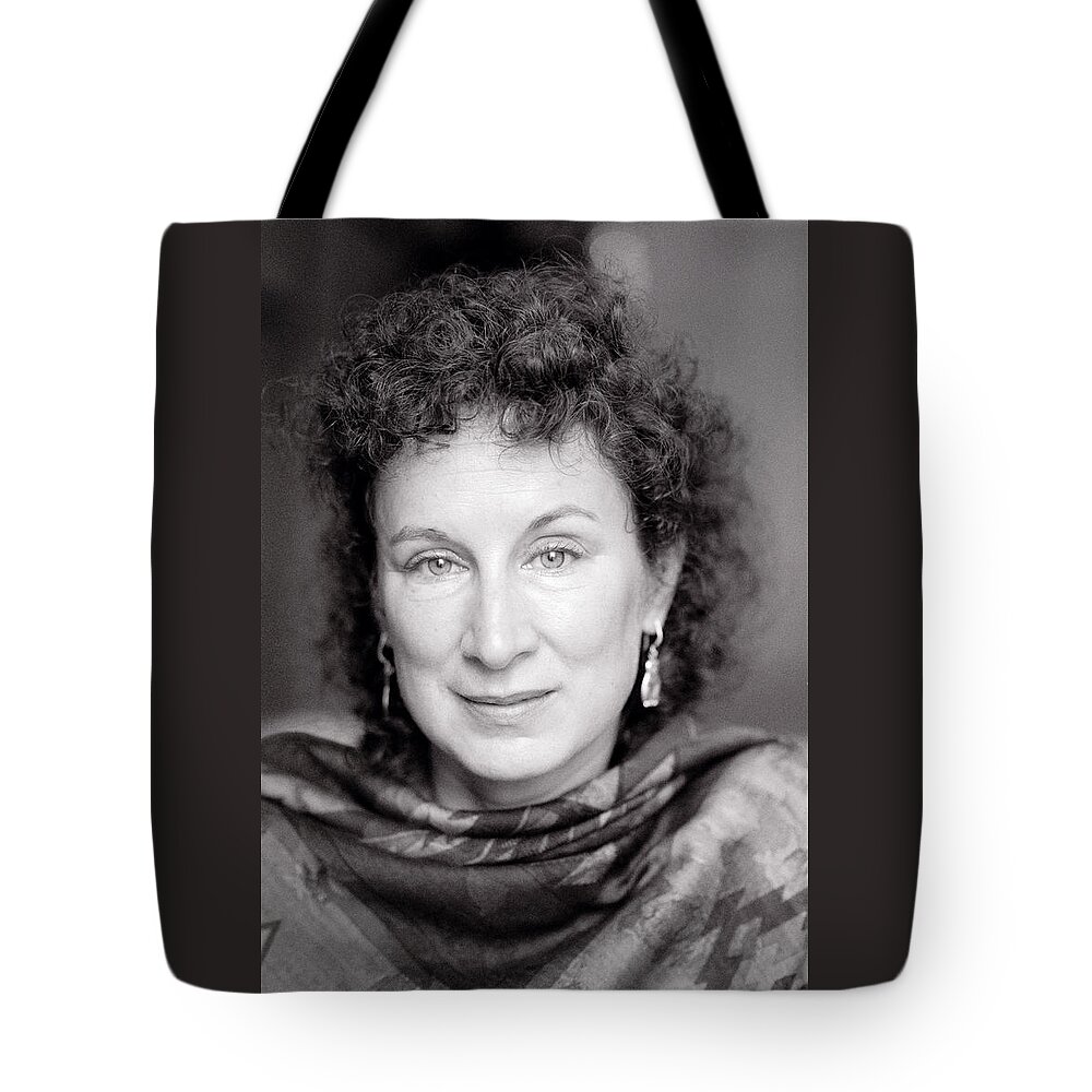 Margaret Atwood Tote Bag featuring the photograph Margaret Atwood by Shaun Higson