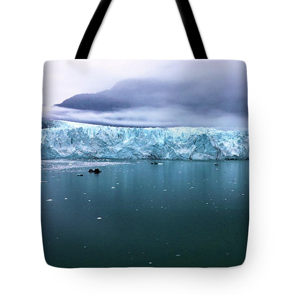 Margerie Glacier Tote Bag featuring the photograph Margerie Glacier by Mitch Cat