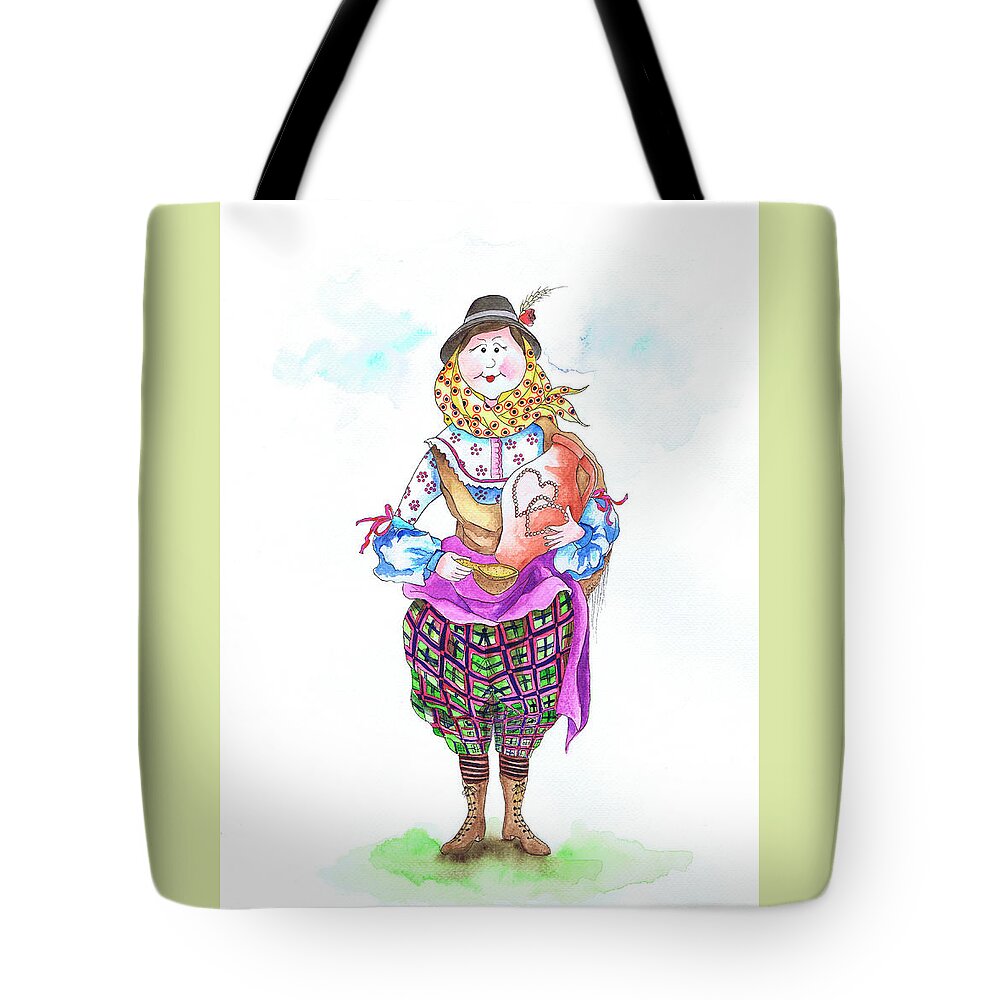 Portugal Tote Bag featuring the painting Maria do Alentejo by Isabel Salvador