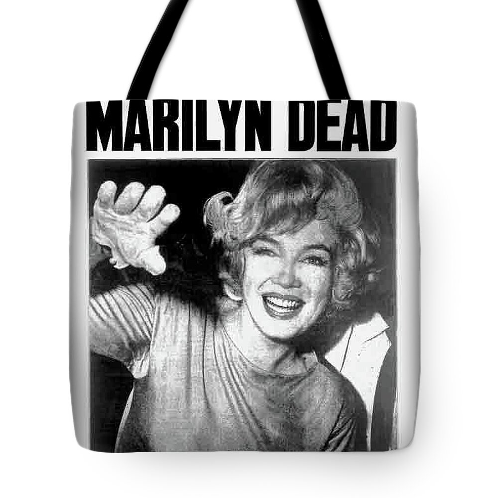 Marilyn Dead headline New York Daily News August 4 1962 Tote Bag by David  Lee Guss - Pixels
