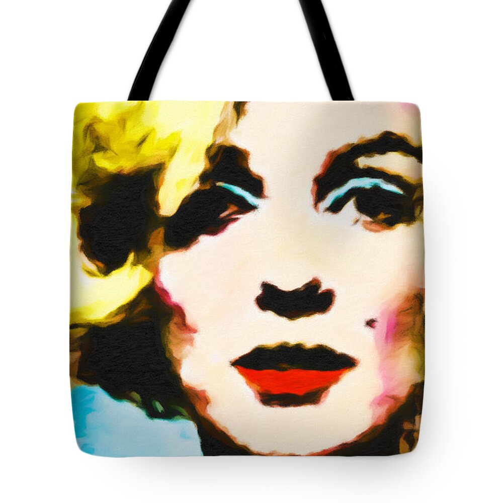 Marilyn Monroe Photo Tote Bag featuring the painting Marilyn Monroe by Joan Reese