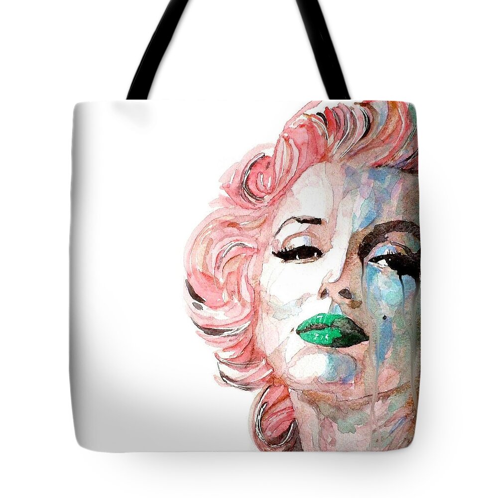 Marilyn Monroe Tote Bag featuring the painting Marilyn Monroe by Paul Lovering