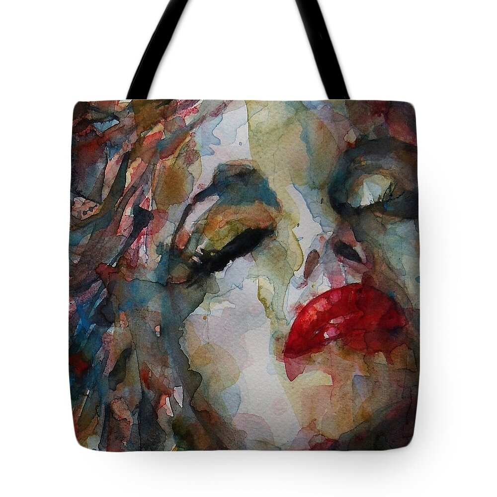 Marilyn Monroe Tote Bag featuring the painting Marilyn Monroe - The Last Chapter by Paul Lovering