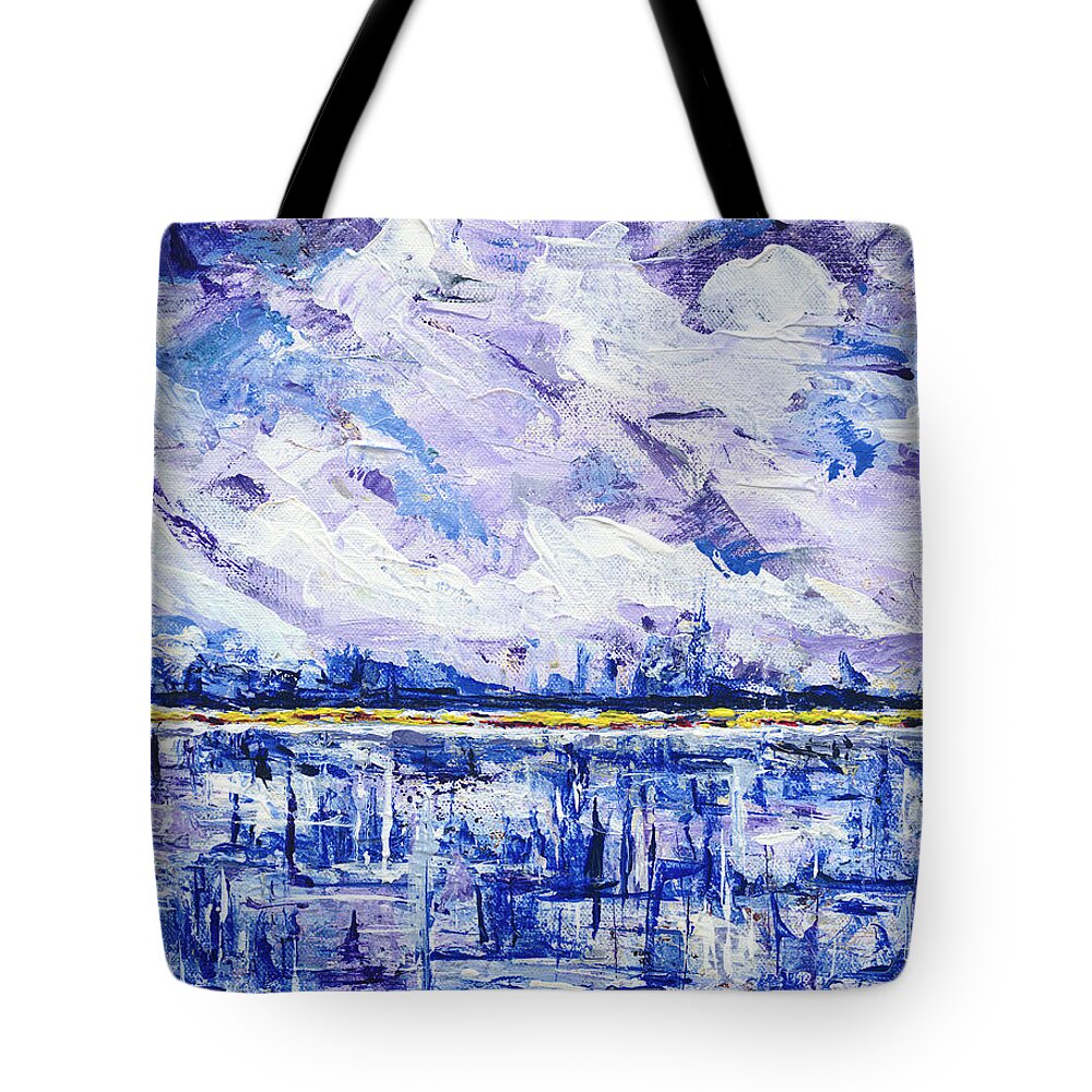 Marsh Tote Bag featuring the painting Marsh Madness by Kathryn Riley Parker