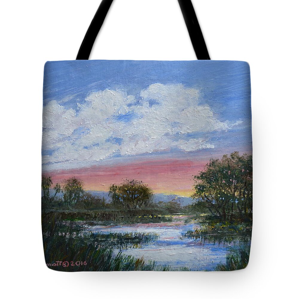 Marsh Tote Bag featuring the painting Marsh Reflections by Kathleen McDermott