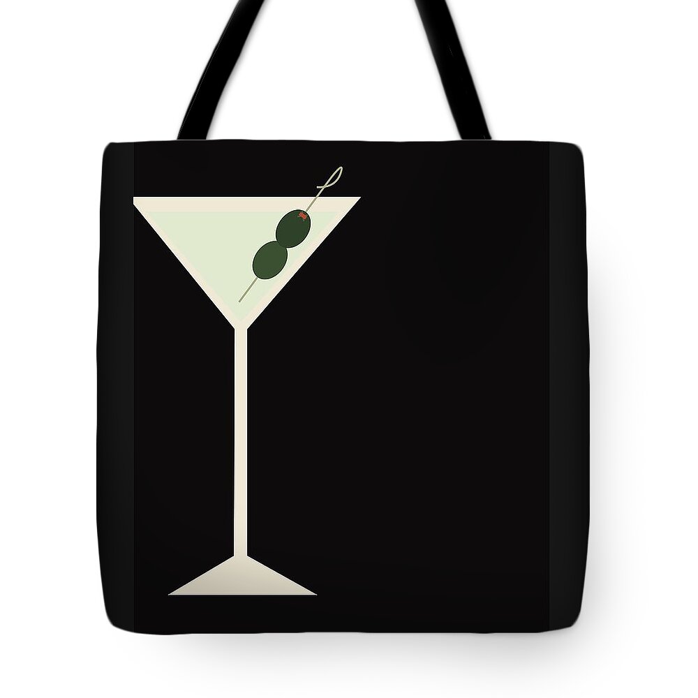 Martini Tote Bag featuring the digital art Martini by Julia Garcia