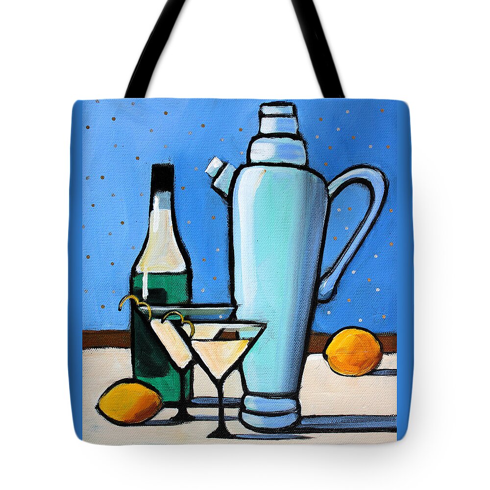 Martini Tote Bag featuring the painting Martini Night by Toni Grote
