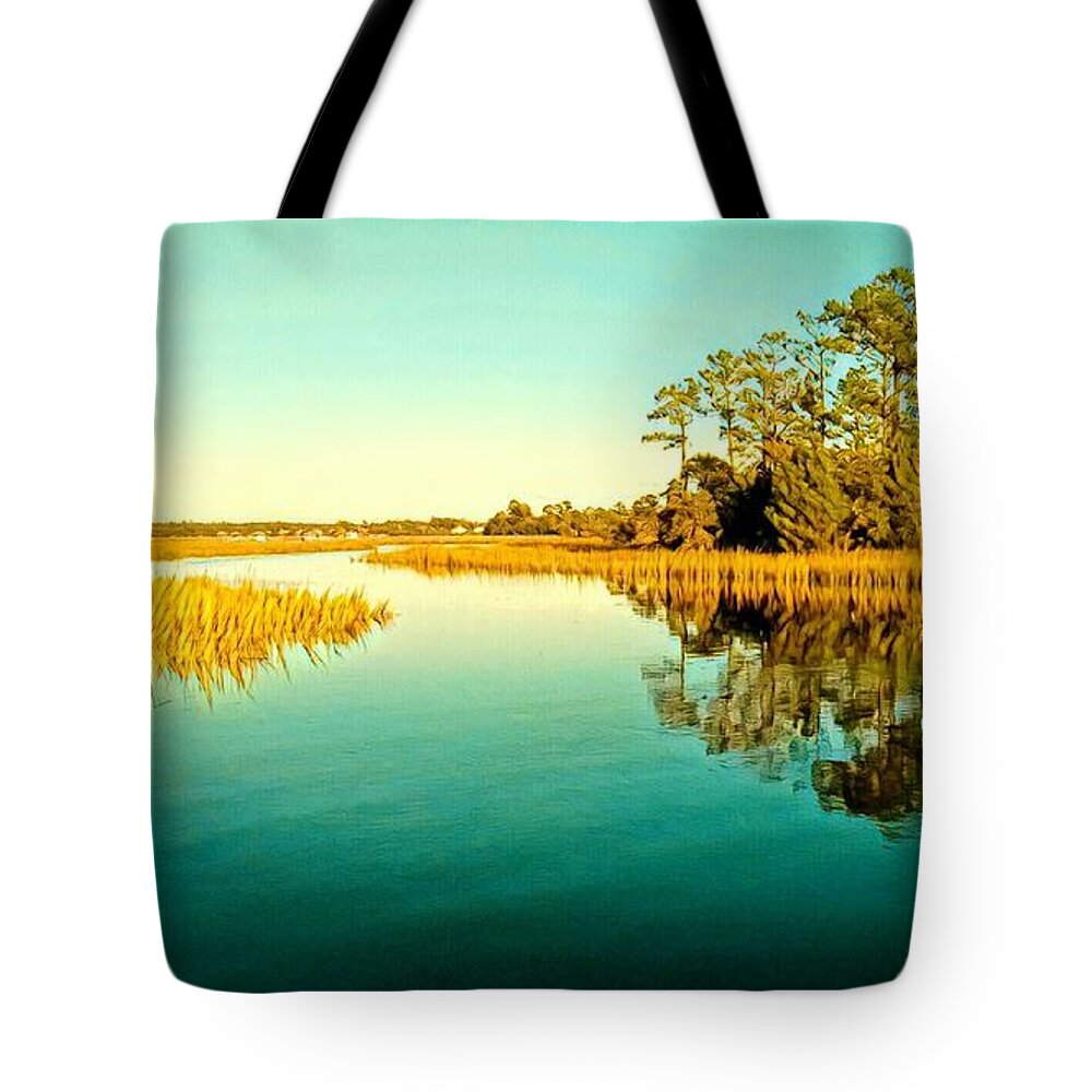 Marsh Tote Bag featuring the photograph Marvelous Marsh by Sherry Kuhlkin